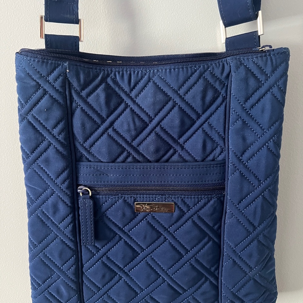 Vera Bradley Blue/Navy Quilted Shoulder/Crossbody Bag